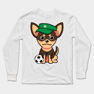 Funny small dog is a soccer coach Long Sleeve T-Shirt